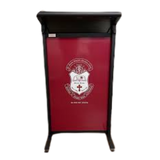 Senator Lectern - Black - Dual mic Inputs , light socket, and a digital clock